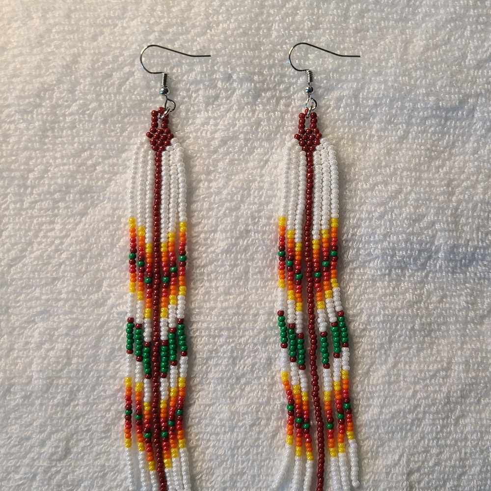 Colorful Beaded Dangle Earrings
